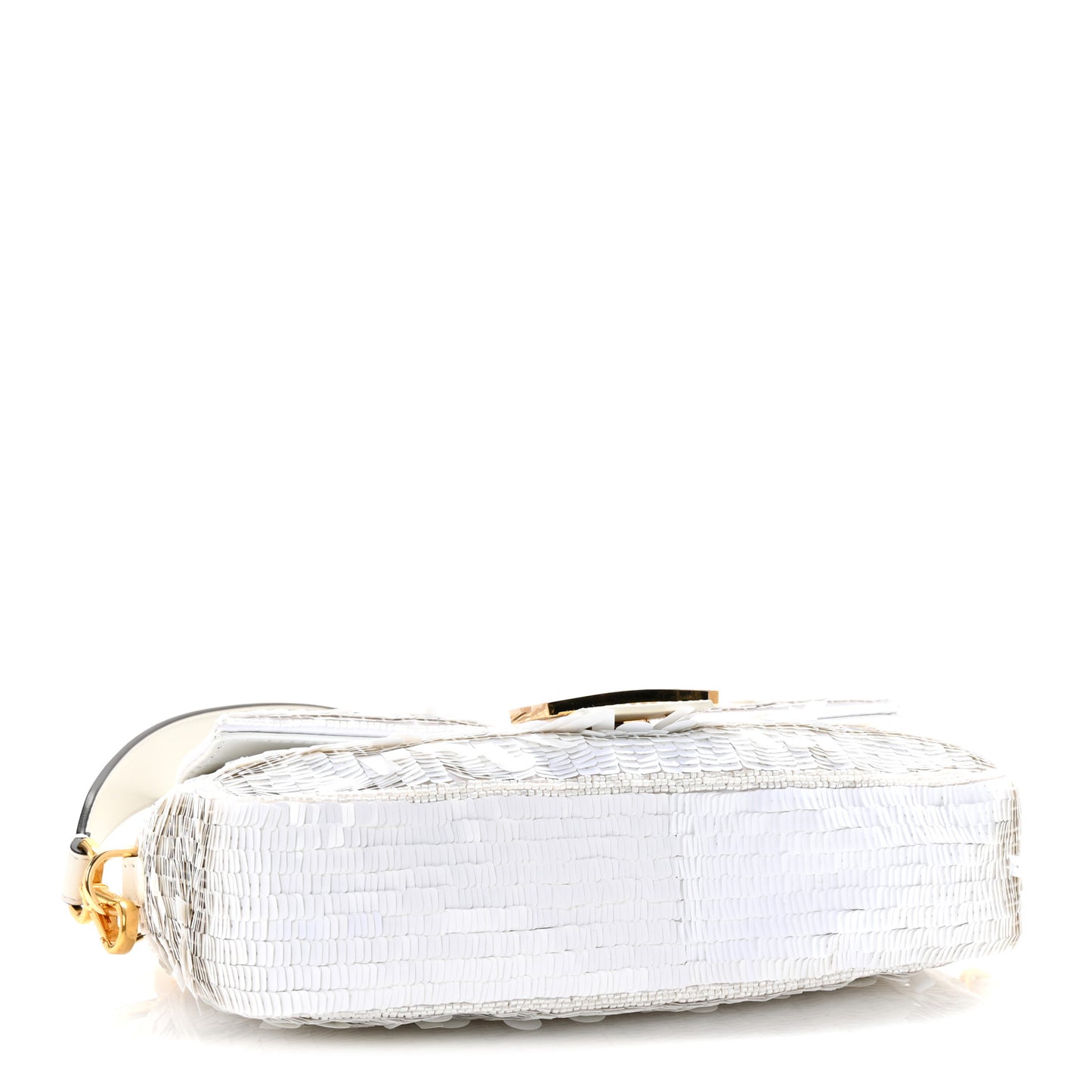 Sequin Paillettes Vitello Grace Sex and the City Baguette White