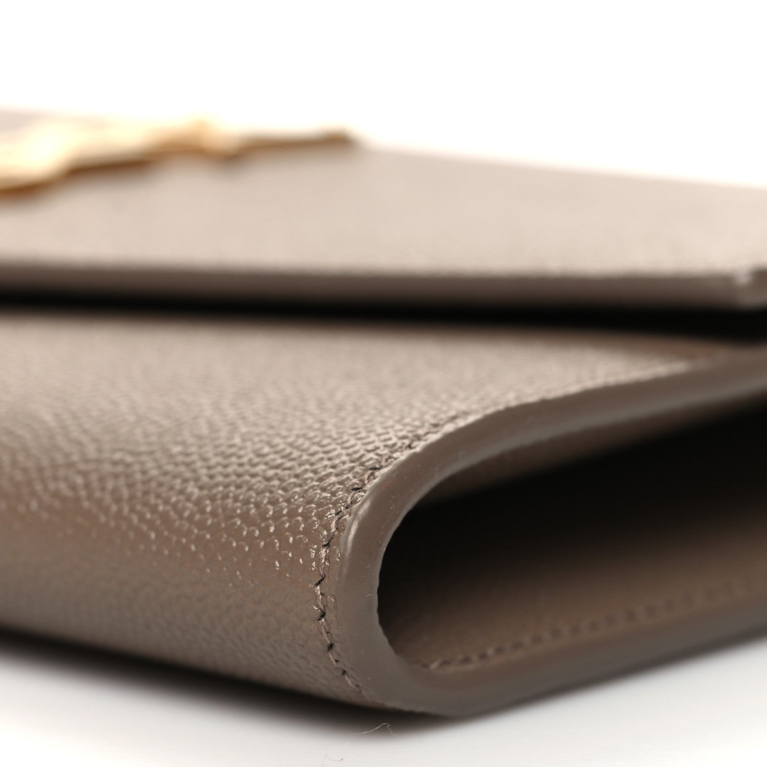 Saint Laurent Grain De Poudre Monogram Uptown Chain Wallet Dark Beige 12 of 12