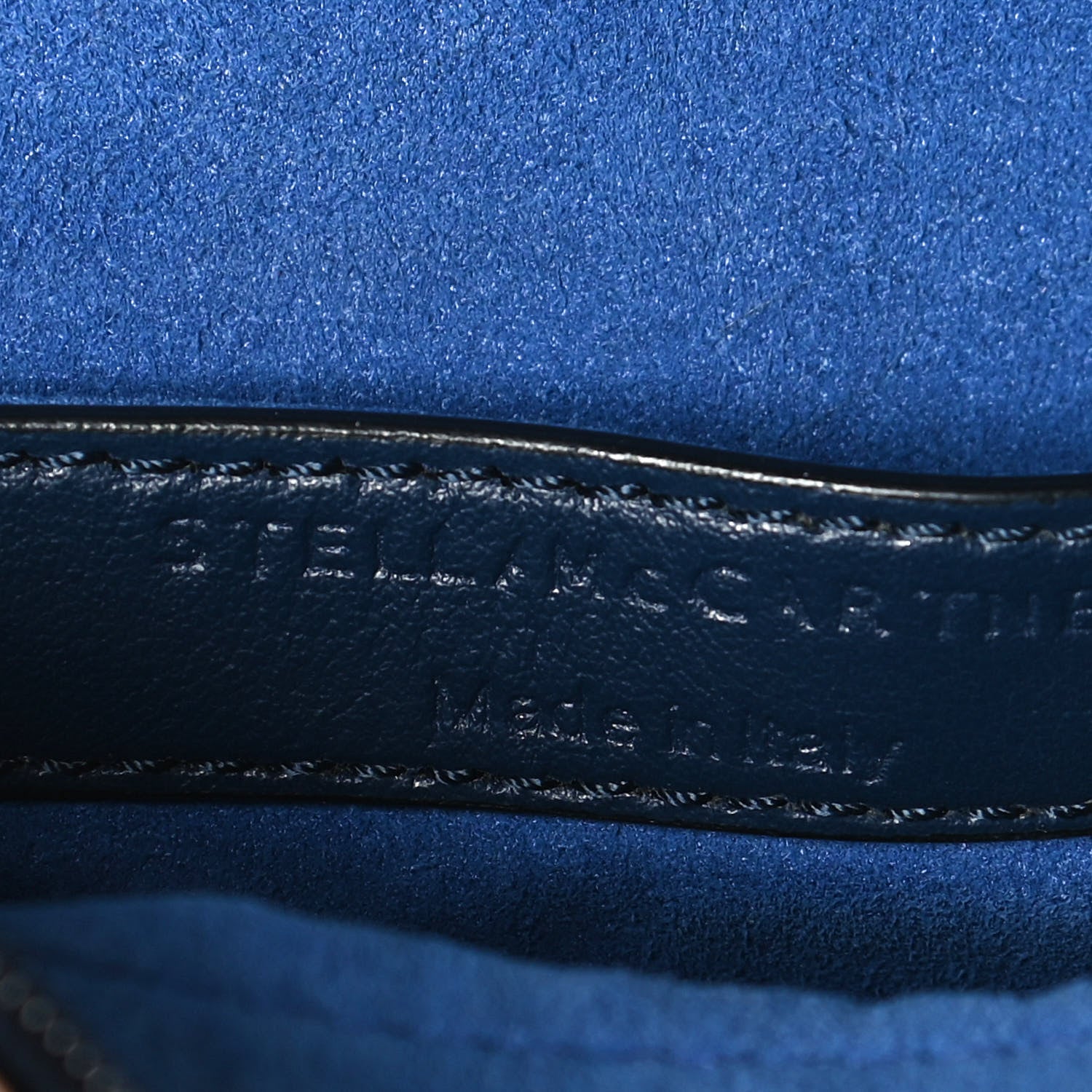 Stella McCartney Eco Alter Nappa Perforated Logo Messenger Bag Navy Blue 5 of 9