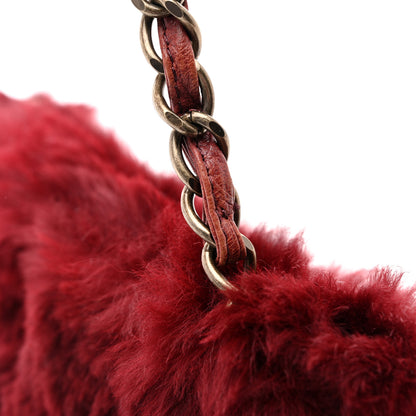 Chanel Rabbit Fur Shoulder Bag Burgundy 11 of 11