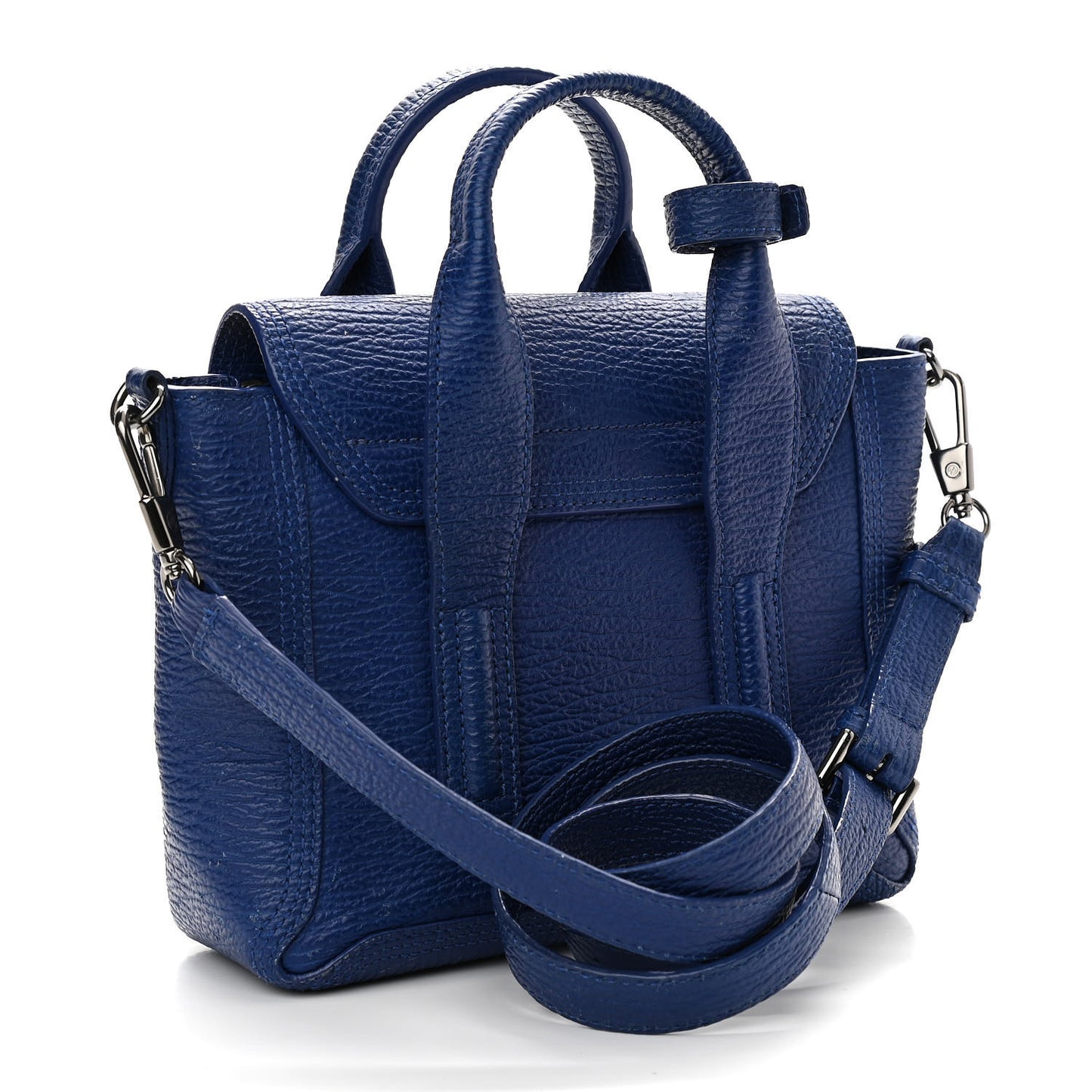 Textured Calfskin Mini Pashli Satchel Cobalt