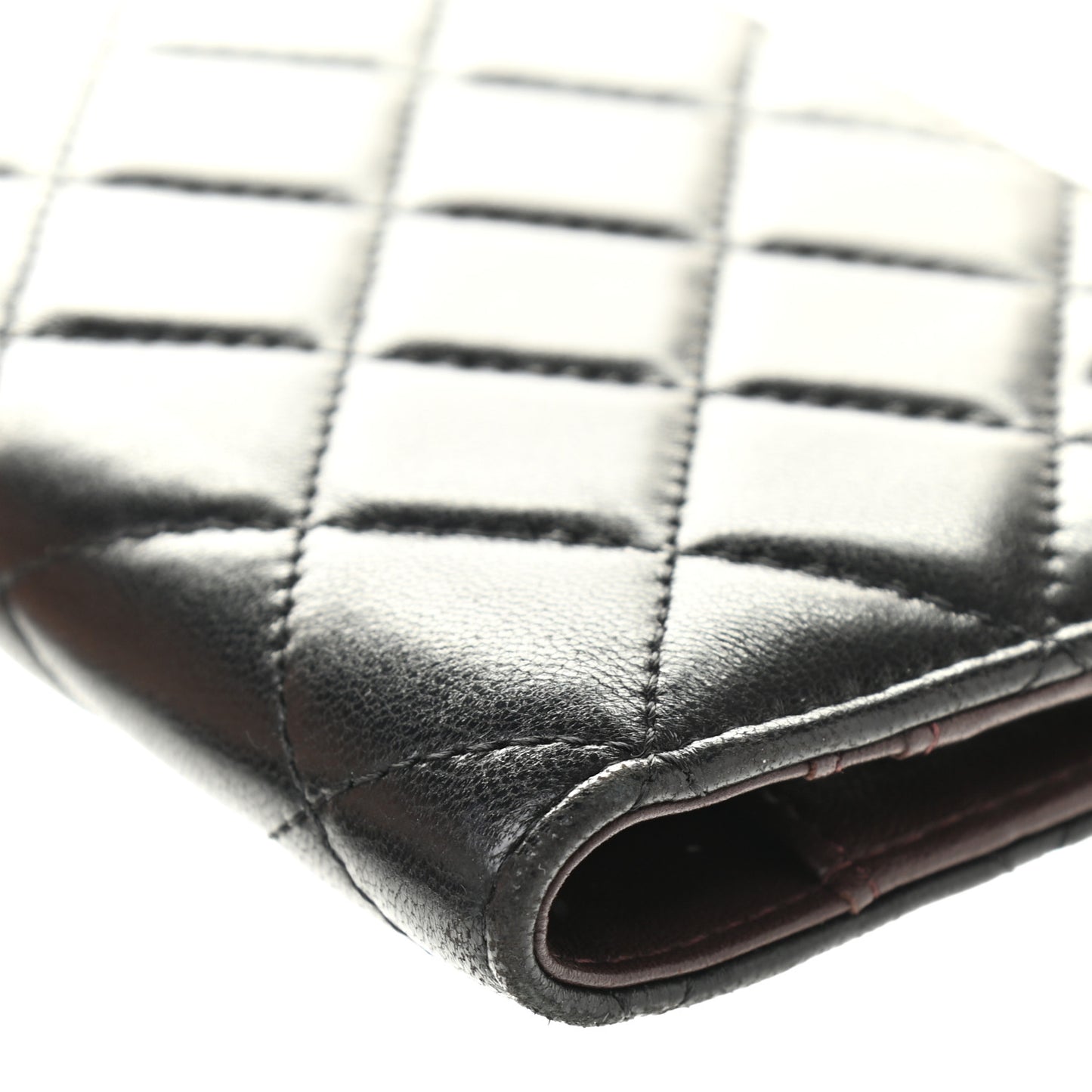 Lambskin Quilted Small Agenda Cover Black