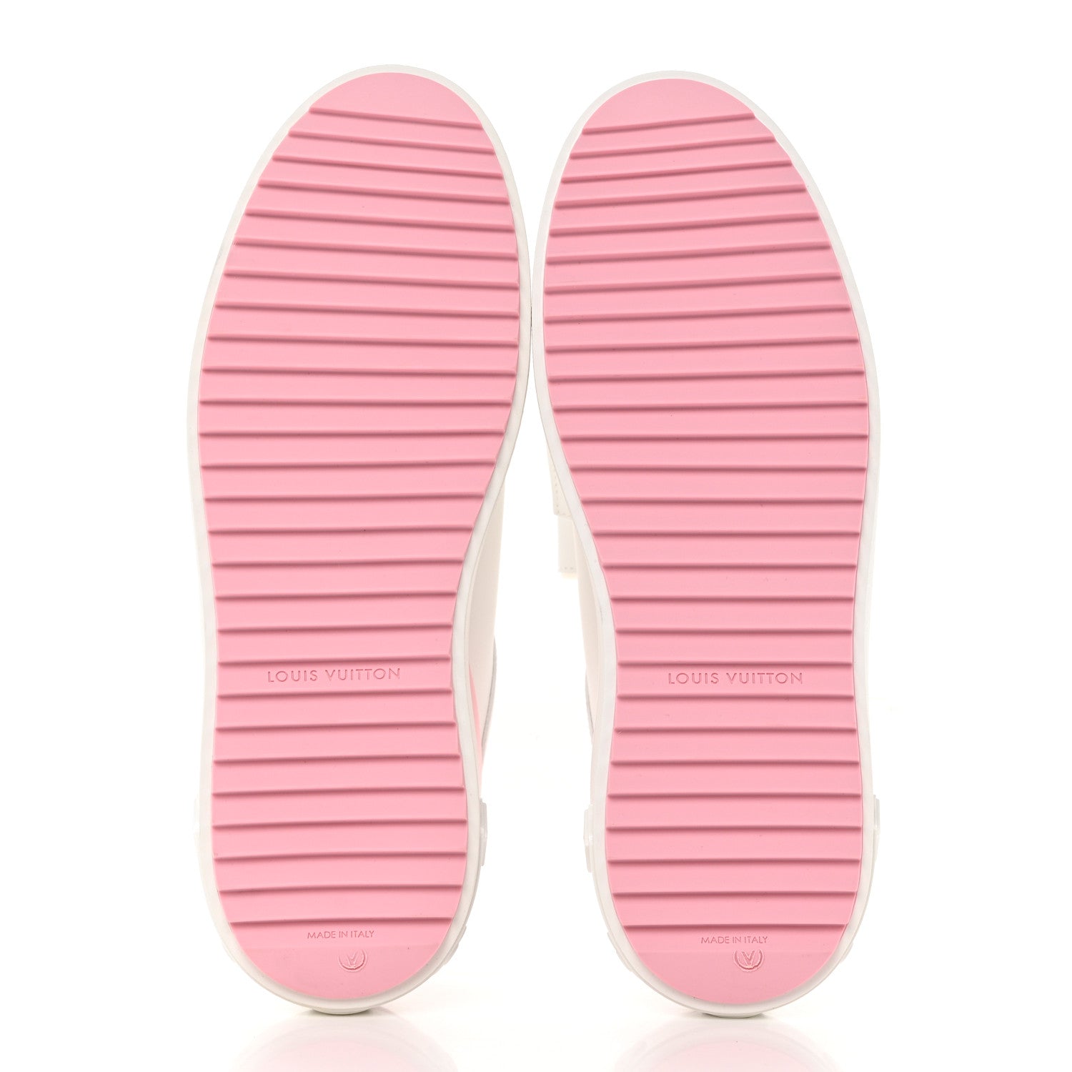 Louis Vuitton Calfskin Time Out Bow Sneakers 40 White Pink 5 of 8
