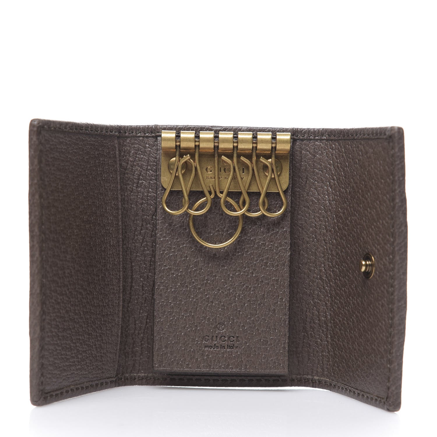 Gucci GG Supreme Monogram Web Ophidia 6 Key Holder Case Beige New Acero 4 of 6