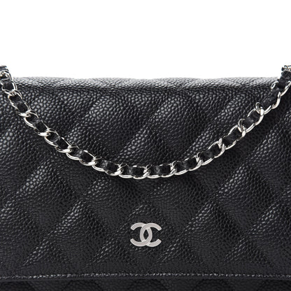 Chanel Caviar Quilted Wallet On Chain WOC Black 11 of 12