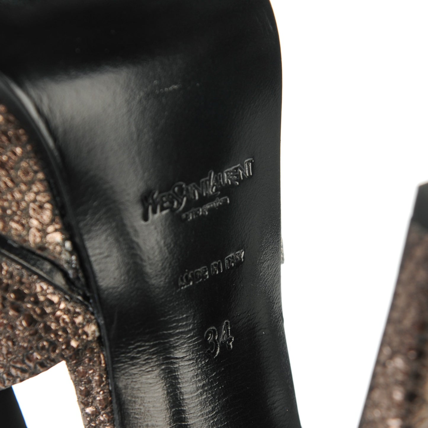 Vulcano Calfskin Tribute 105 Platform Sandals 34 Canna Fucile