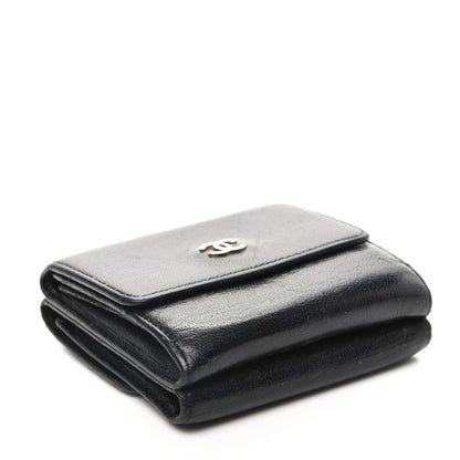 Chanel Goatskin Compact Double Sided Wallet Black 4 of 12