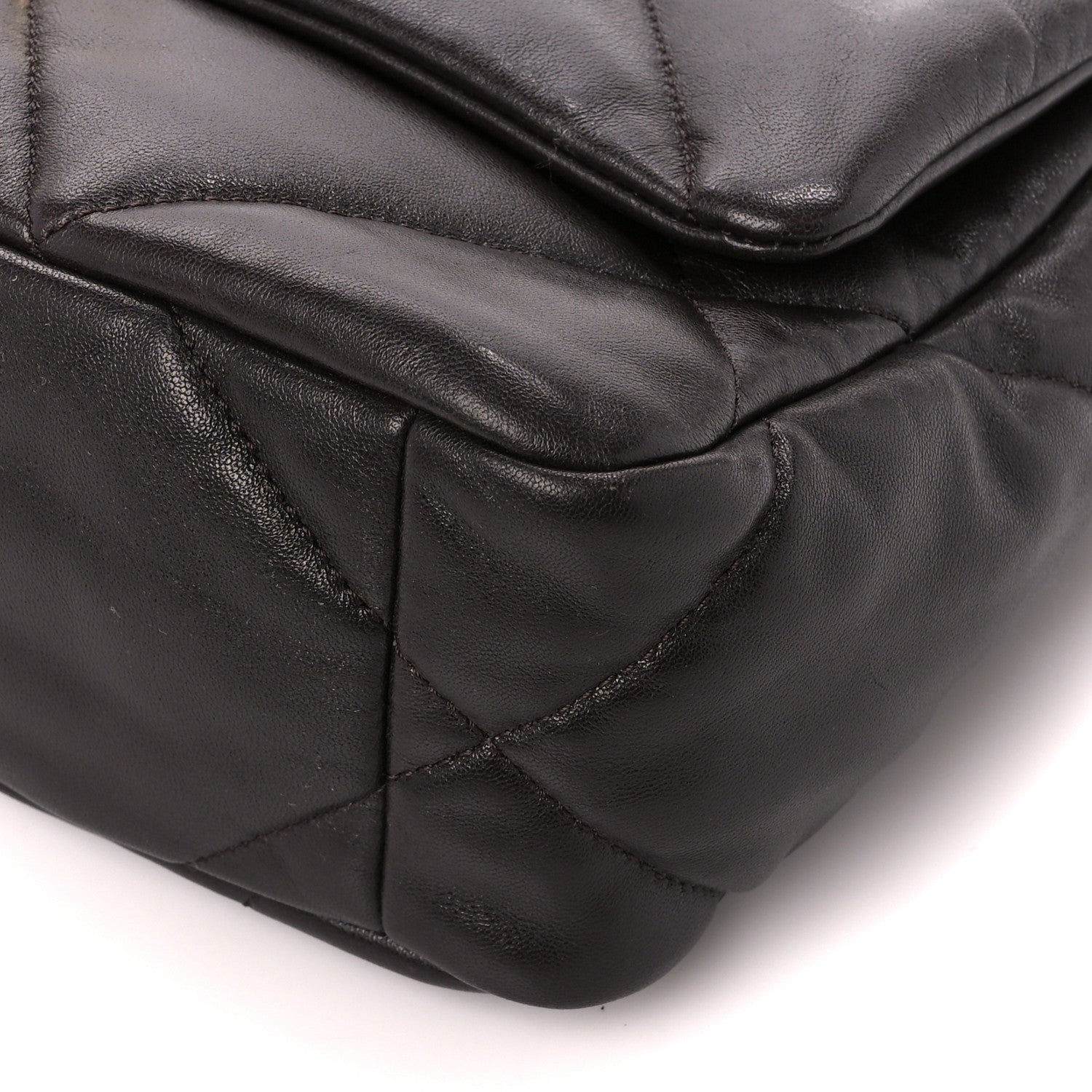 Chanel Lambskin Quilted Medium Chanel 19 Flap Dark Brown 10 of 10