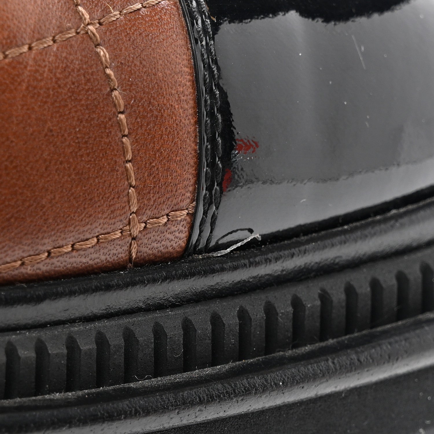 Chanel Calfskin Patent Cap Toe Quilted Short Boots 39 Brown Black 10 of 11