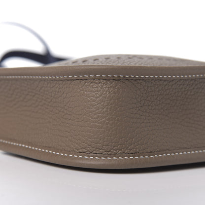 Hermes Taurillon Clemence Amazone Evelyne TPM Etoupe Bleu Indigo 8 of 11
