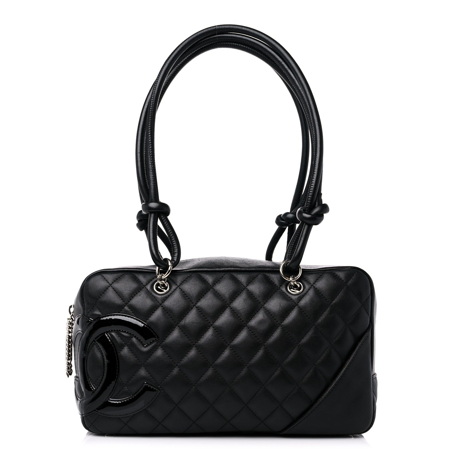 Chanel Calfskin Quilted Large Cambon Bowler Black 1 of 13