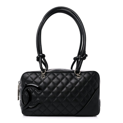 Chanel Calfskin Quilted Large Cambon Bowler Black 1 of 13