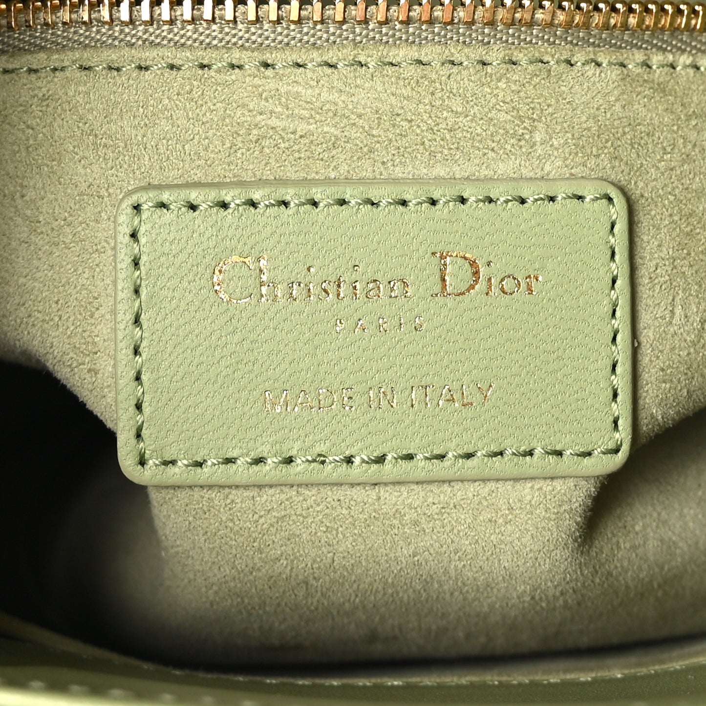 Lambskin Cannage Small My ABCDior Lady Dior Green