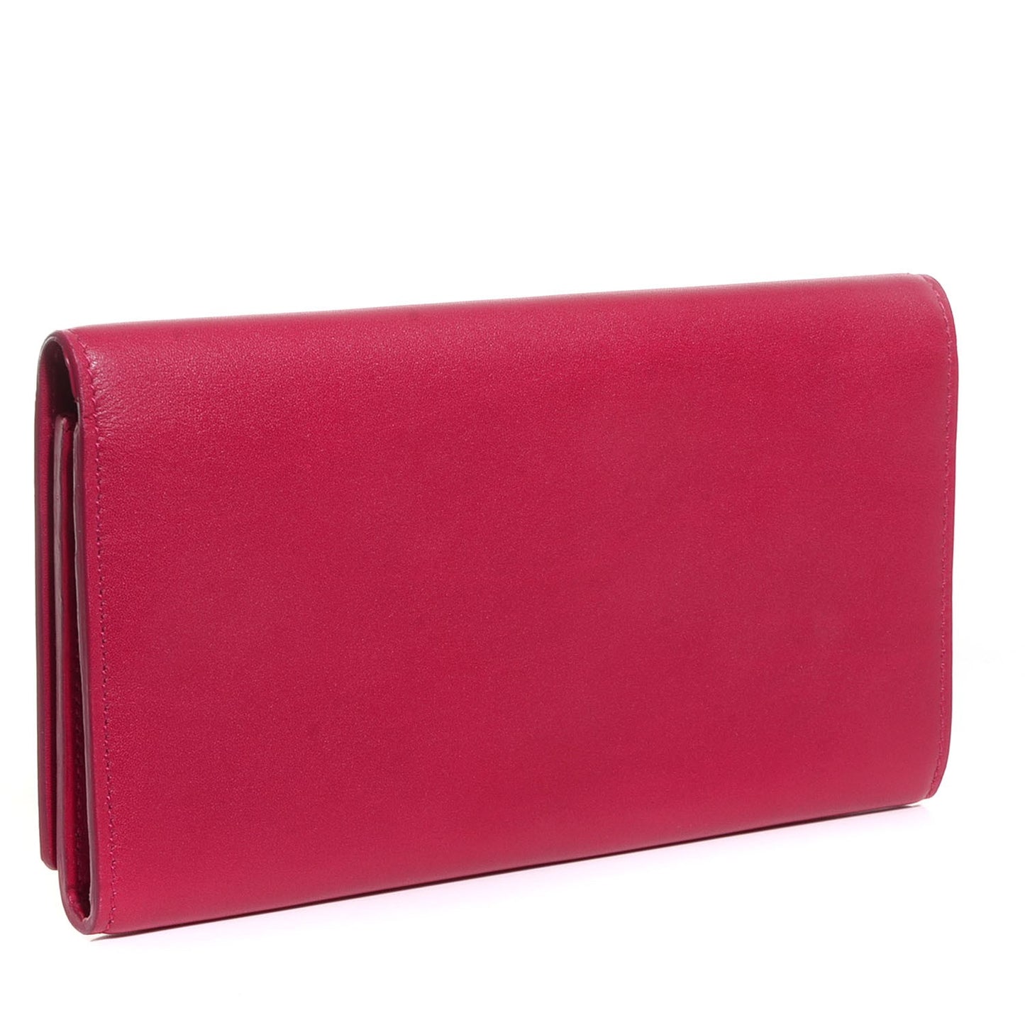 Calfskin Classic Large Marquage Flap Wallet Pink