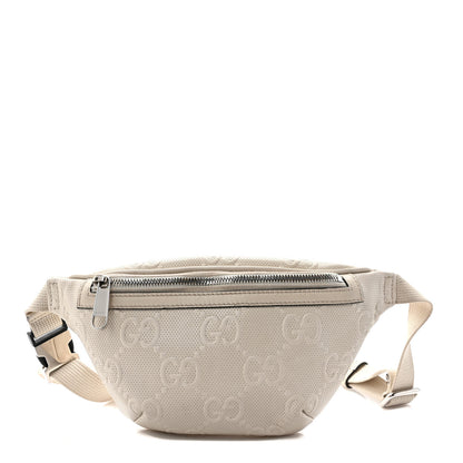 Gucci Calfskin GG Tennis Embossed Belt Bag Mystic White 1 of 10