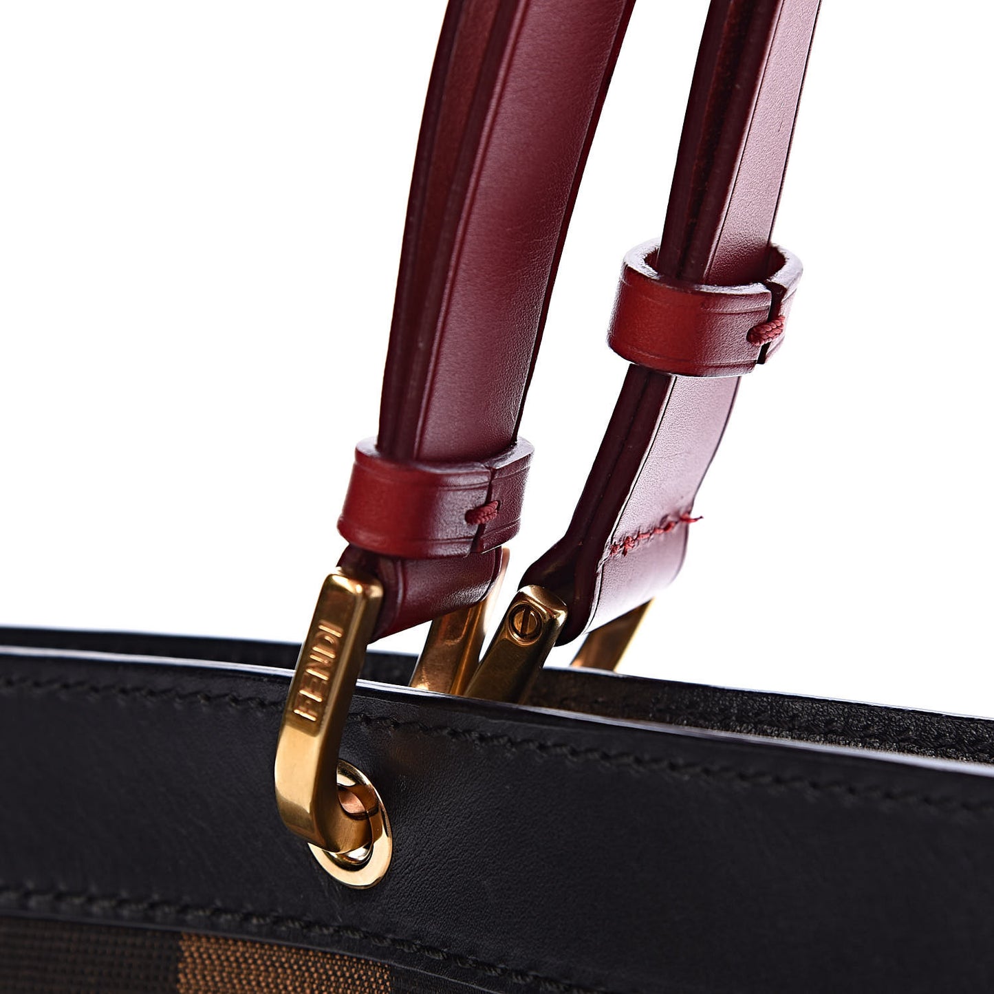Pequin Cuoio Vegetale Shoulder Tote Tobacco Black Cuoio