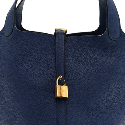Hermes Taurillon Clemence Picotin Lock 22 MM Bleu Saphir 8 of 11