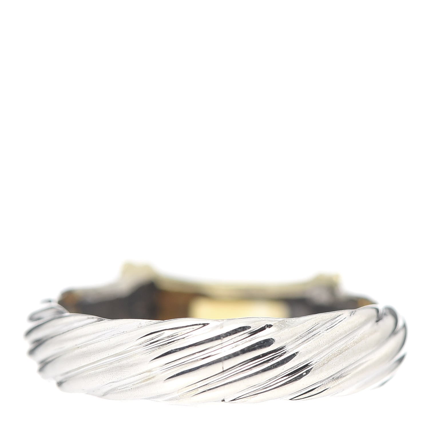 David Yurman Sterling Silver 14K Yellow Gold Citrine Cable Ring 47 4 3 of 4