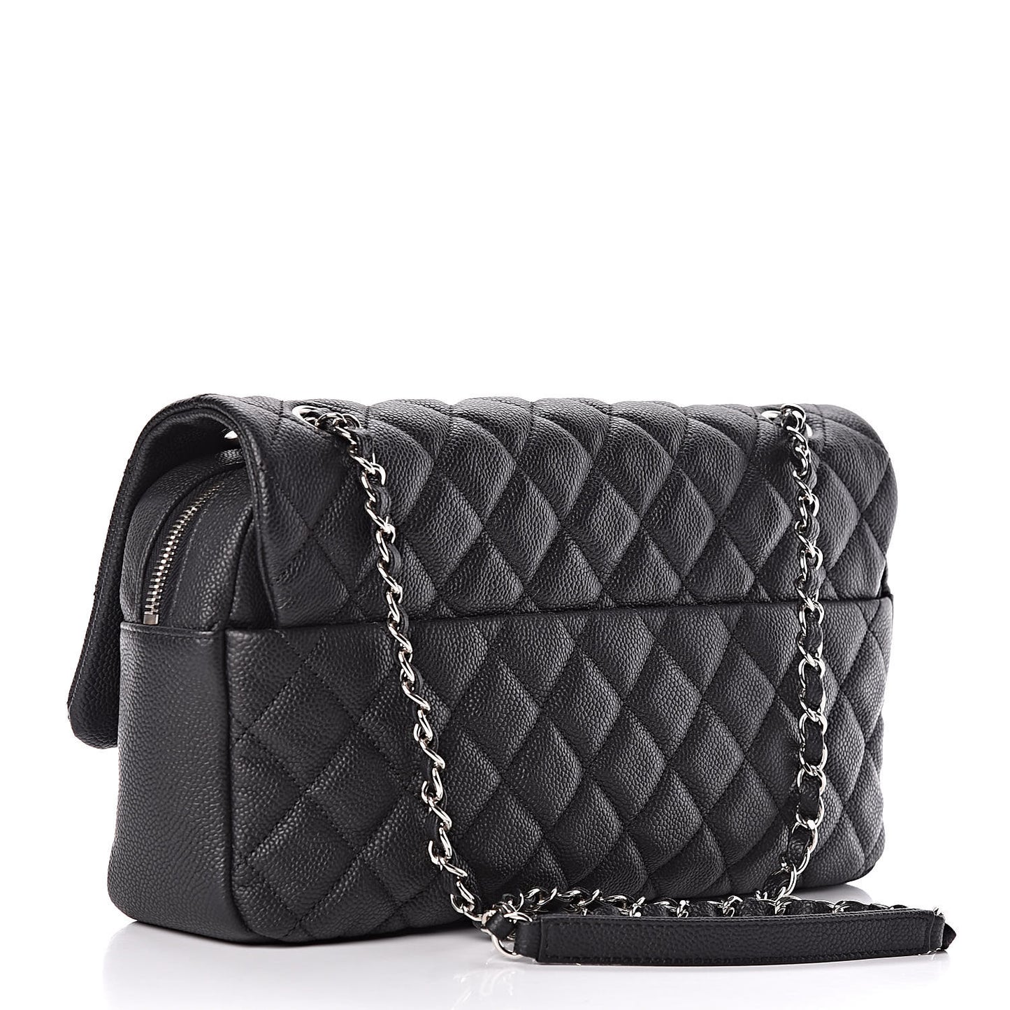 Caviar Quilted Jumbo Easy Flap Black