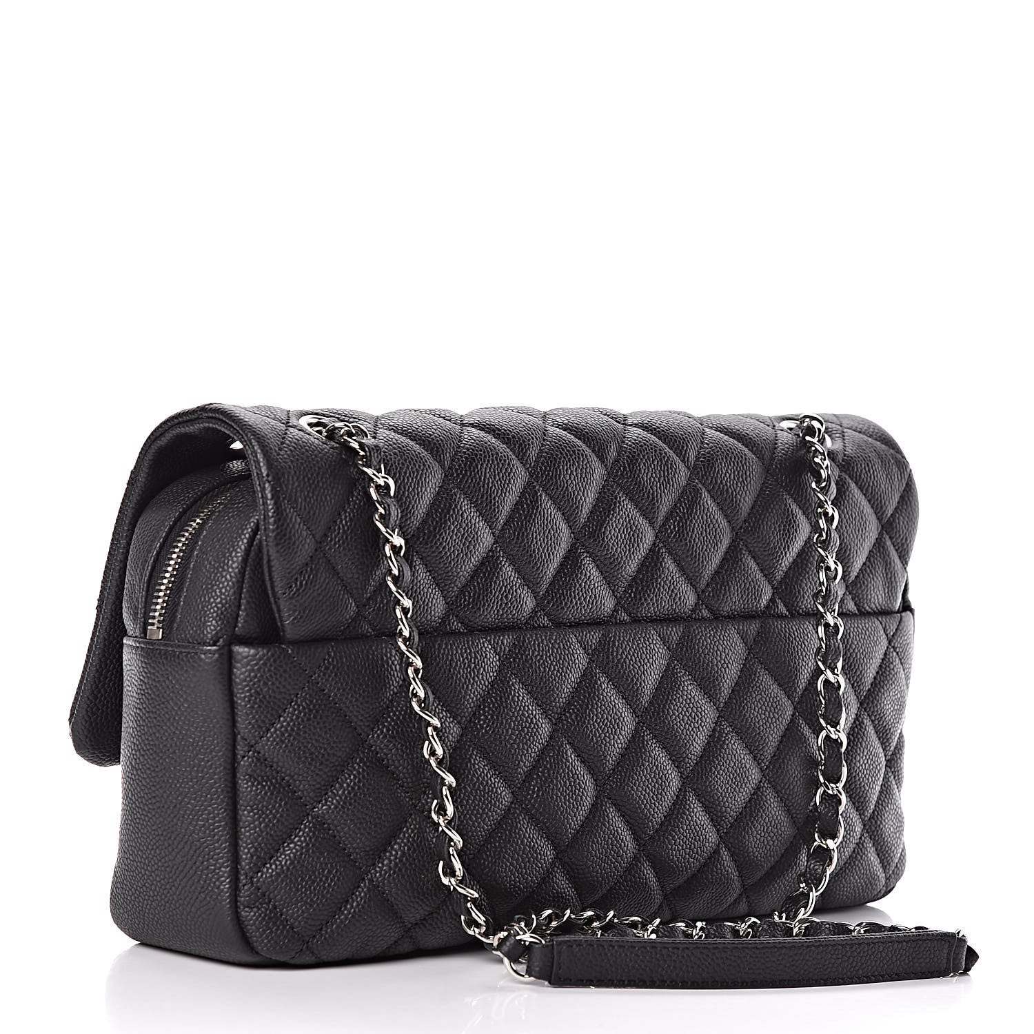 Chanel Caviar Quilted Jumbo Easy Flap Black 3 of 11