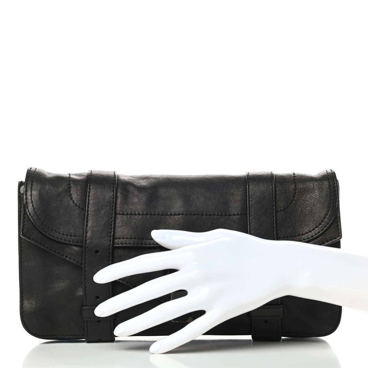 Lambskin PS1 Pochette Clutch Black