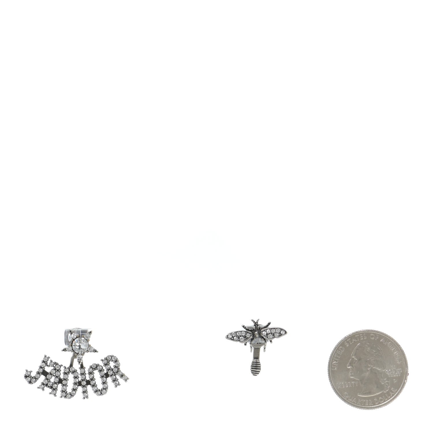 Christian Dior Palladium Crystal J'adior Earring 2 of 6