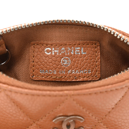 Chanel Caviar Quilted Key Holder Case Light Brown 6 of 9