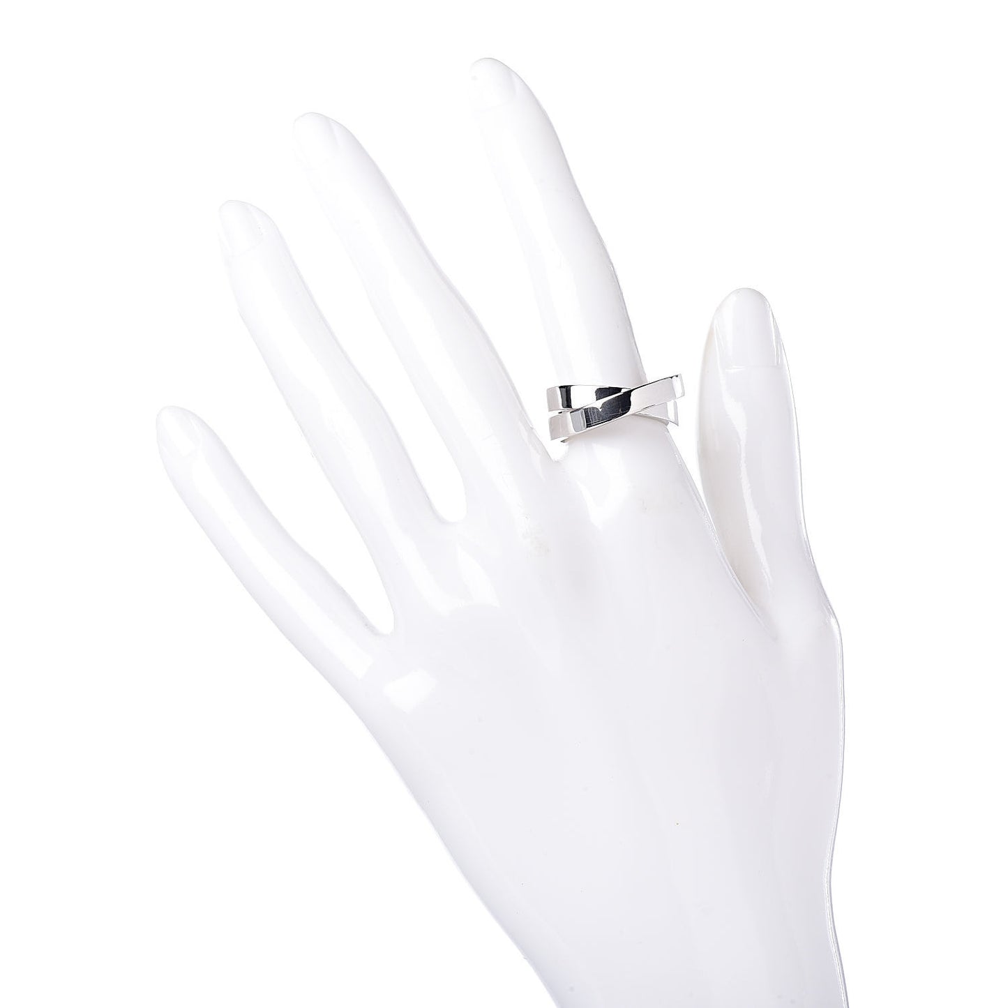 18K White Gold 9mm Paris Nouvelle Vague Ring 53 6.25