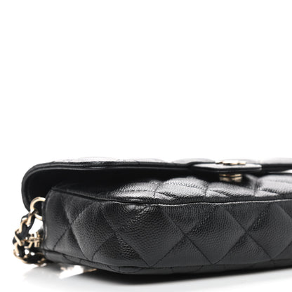 Chanel Caviar Quilted Flap Phone Holder With Chain Black 7 of 8