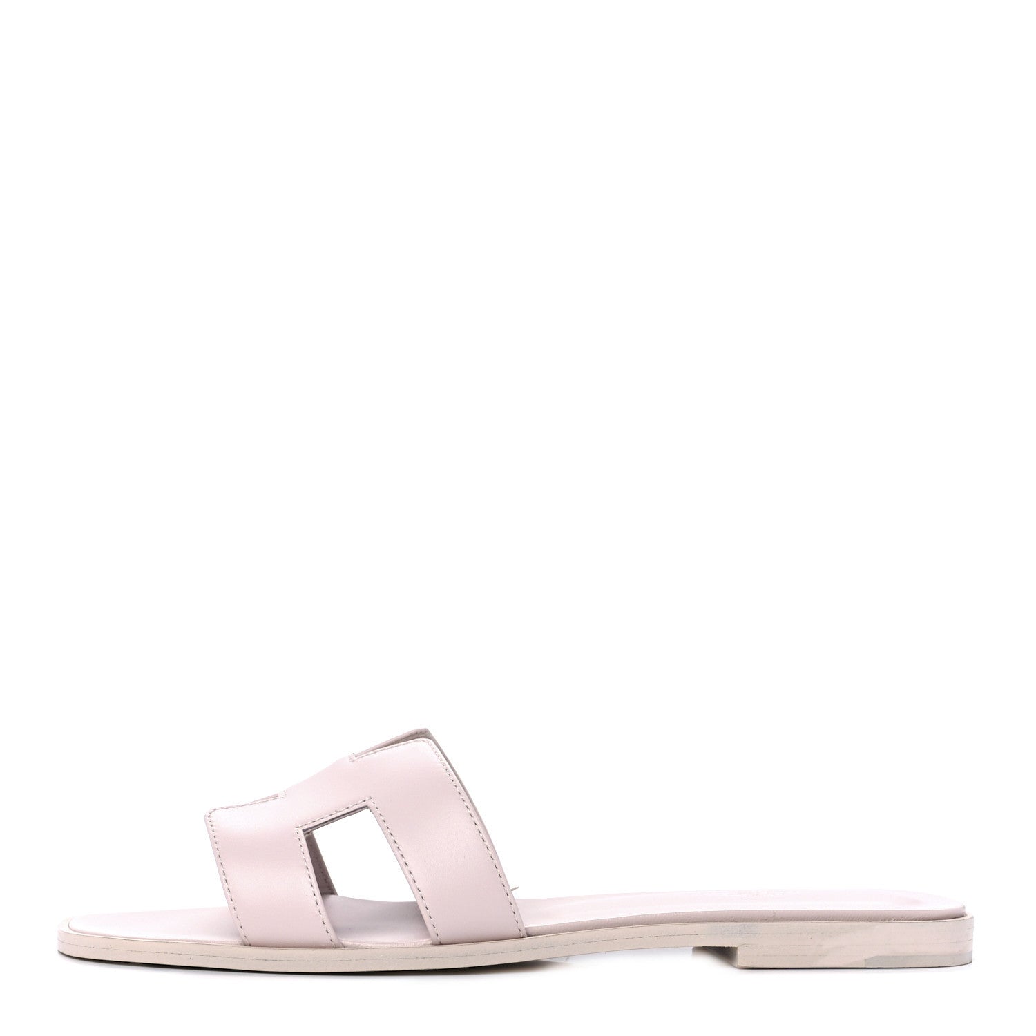 Hermes Box Calfskin Oran Sandals 40 Rose Pale 1 of 9