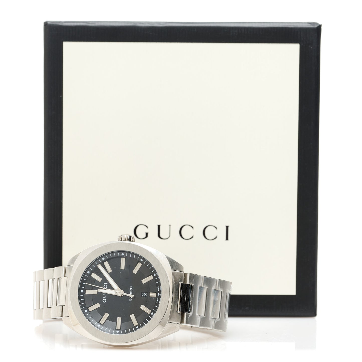 Stainless Steel 40mm GG2570 Quartz Watch Black