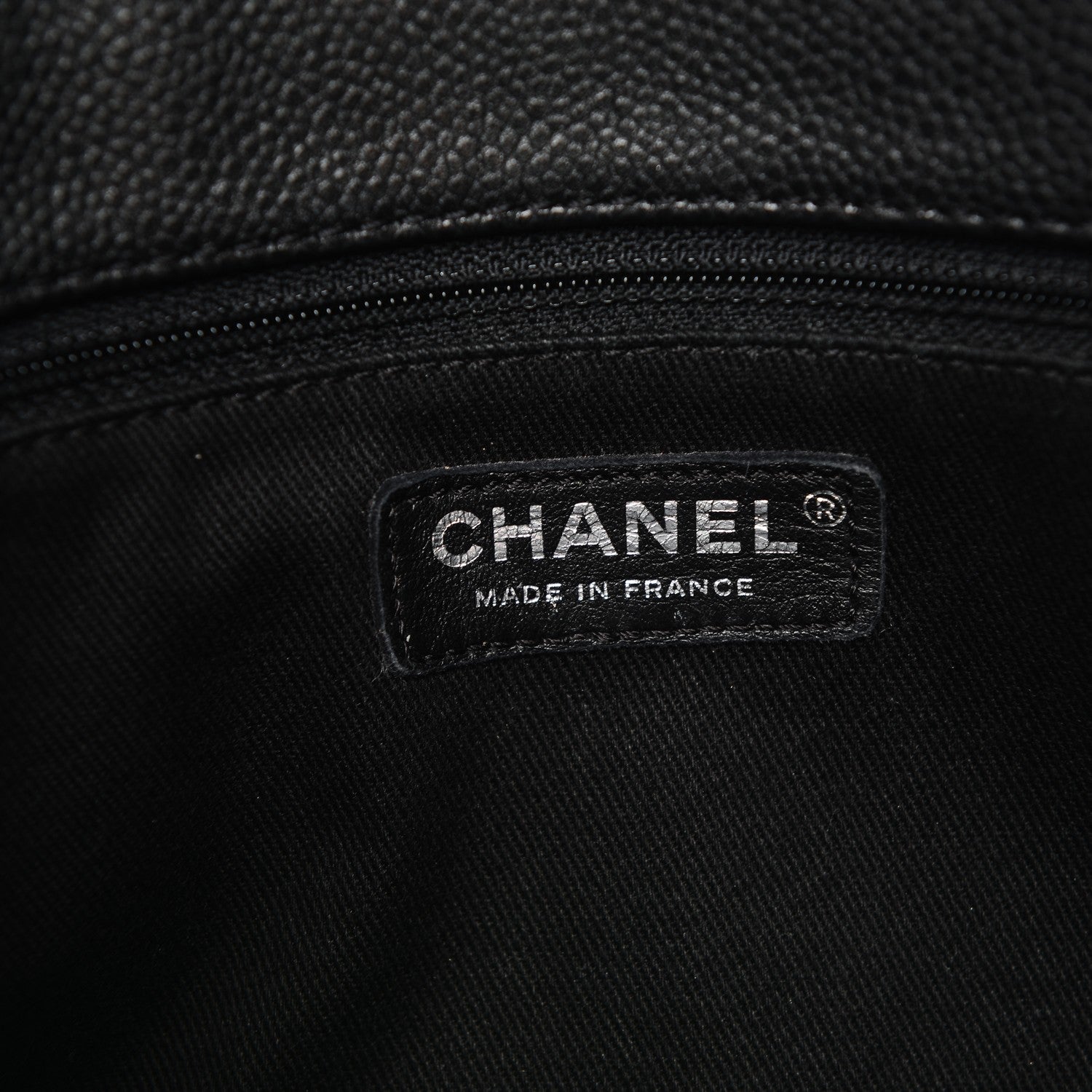 Chanel Metallic Grained Calfskin Woven Chain Shopping Bag Black 6 of 7