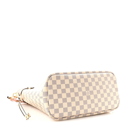 Louis Vuitton Damier Azur Braided Neverfull MM Pink 4 of 9