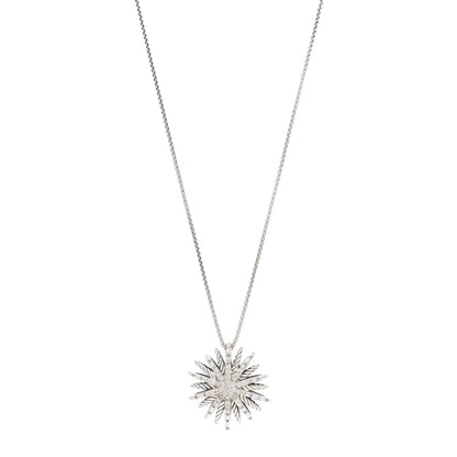 David Yurman Sterling Silver Diamond Medium Starburst Pendant Necklace 1 of 4