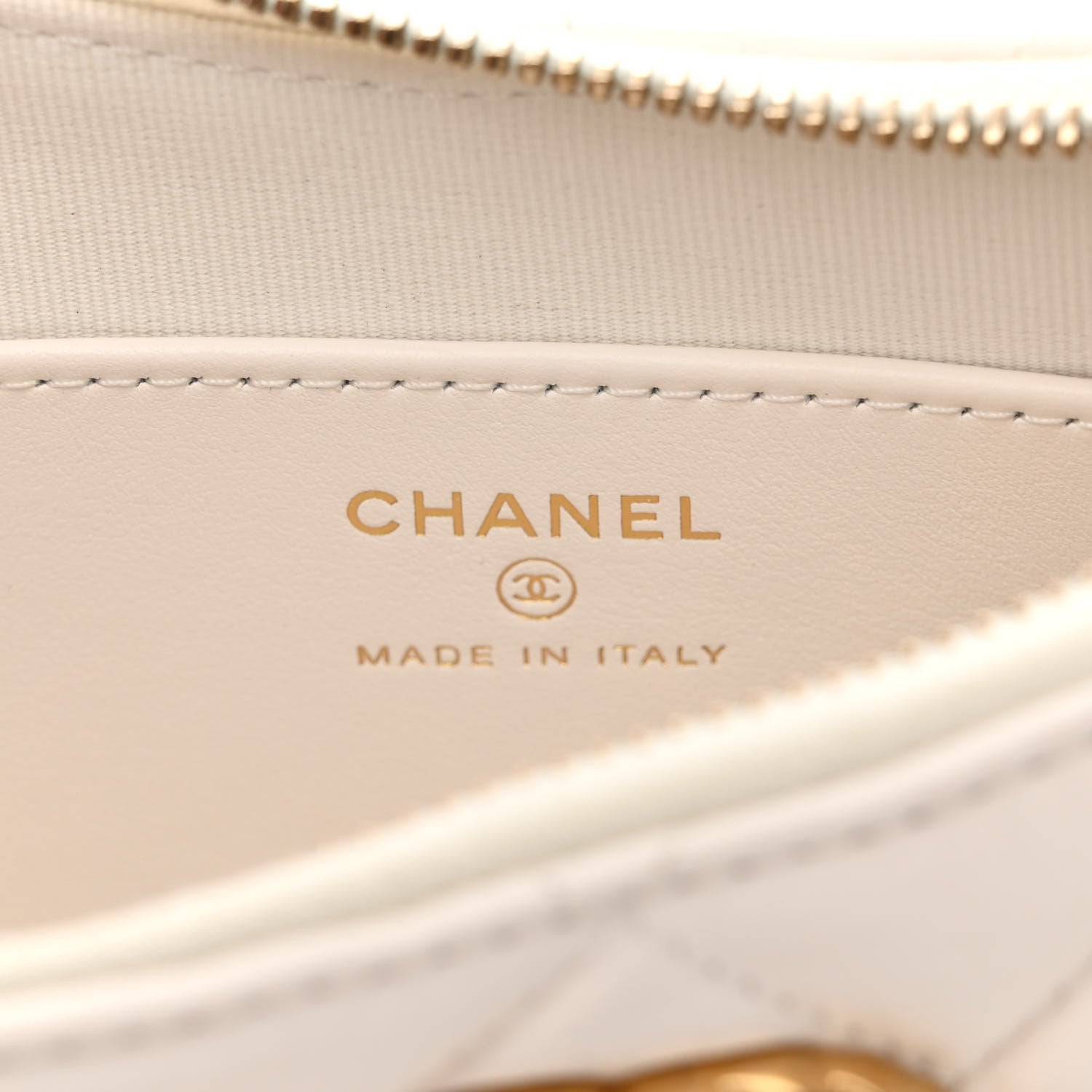 Chanel Crumpled Calfskin Quilted Braided CC Small Hobo White 6 of 13