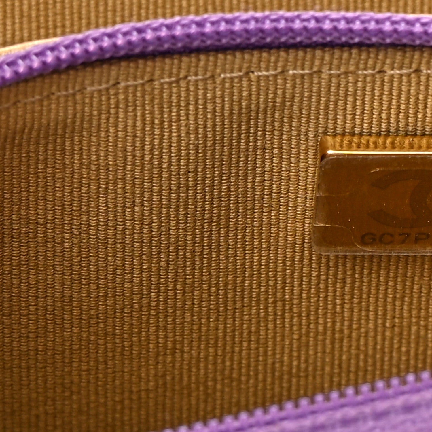 Chanel Lambskin Quilted CC Pearl Crush Wallet on Chain WOC Purple 8 of 16