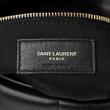 Saint Laurent Lambskin Quilted Small Loulou Puffer Monogram Chain Satchel Black 6 of 11