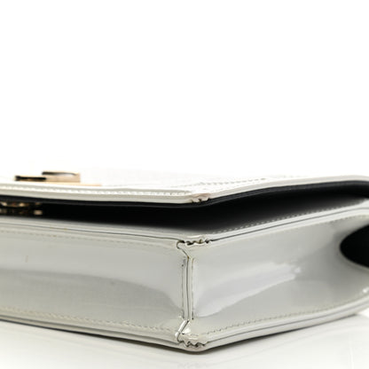 Christian Dior Patent Micro-Cannage Diorama Wallet on Chain Pouch White 10 of 15