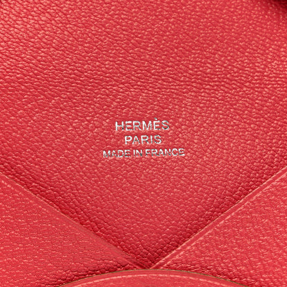 Hermes Chevre Mysore Calvi Card Case Rose Lipstick 6 of 8
