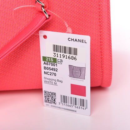 Chanel Mixed Fibers Small Deauville Tote Pink Orange 12 of 12