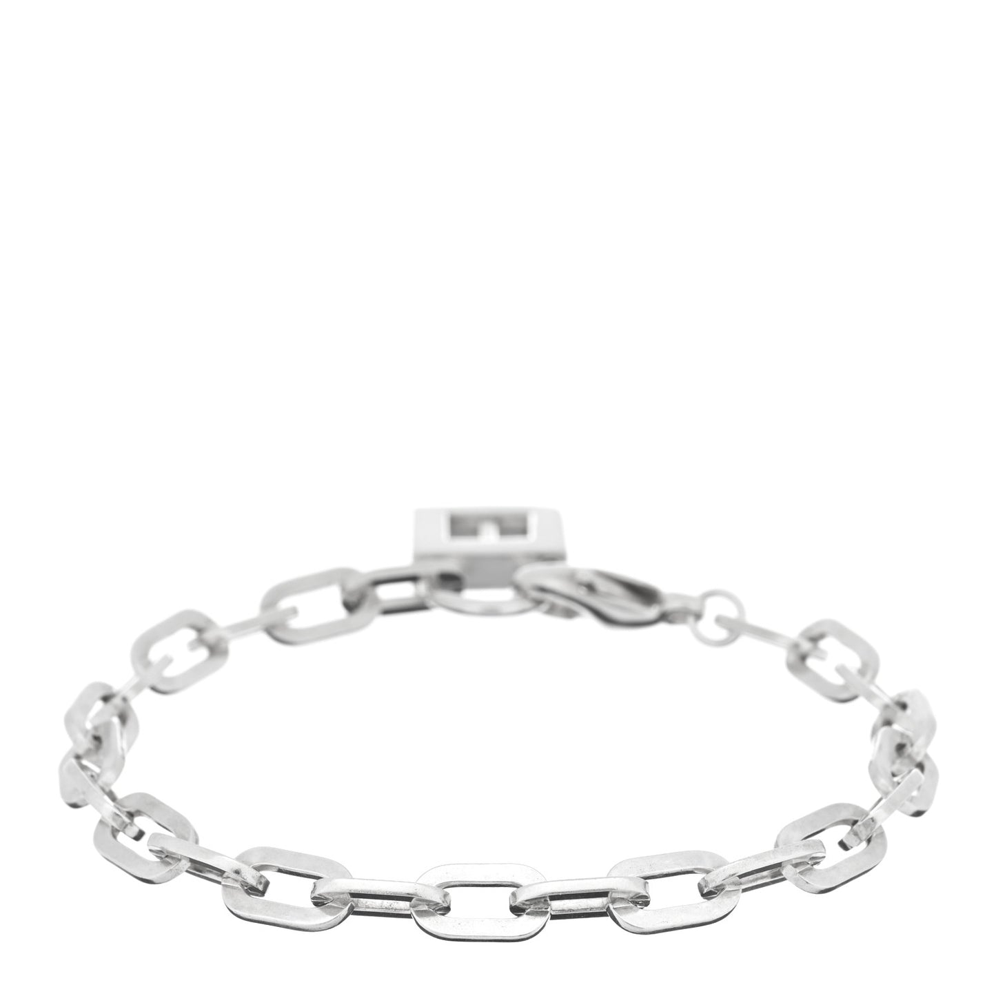 Sterling Silver Initial T Lock Charm Bracelet