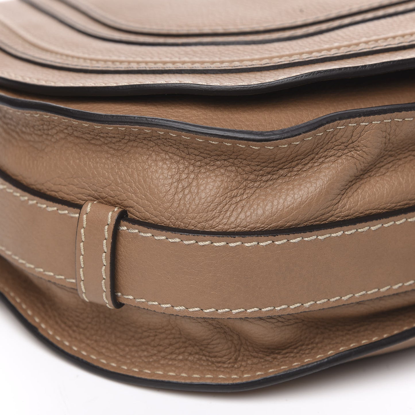 Calfskin Medium Marcie Round Crossbody Bag Nut