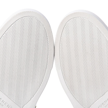 Givenchy Calfskin Reverse Logo Womens Urban Street Sneakers 38 White Yellow 10 of 10