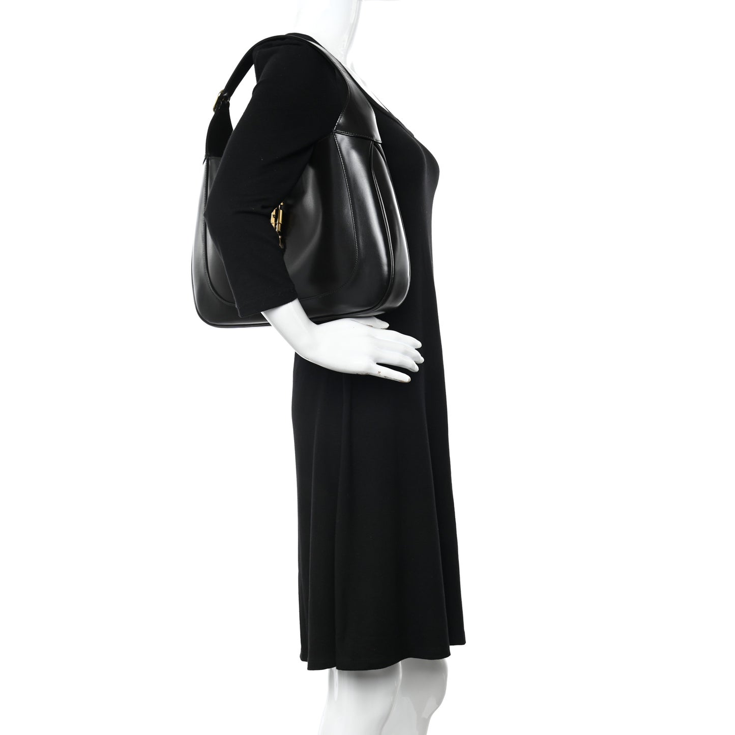 Boarded Dyana Lux Calfskin Medium Jackie 1961 Hobo Black