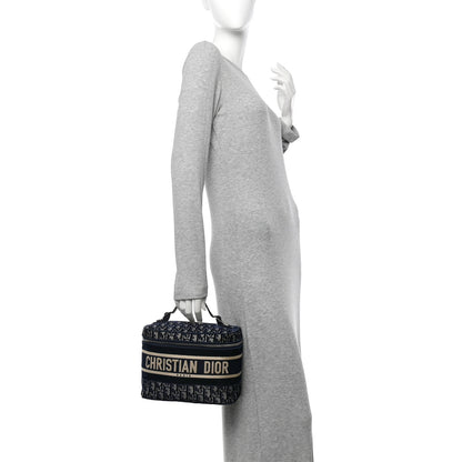 Christian Dior Velvet Oblique Diortravel Vanity Case Blue 2 of 10