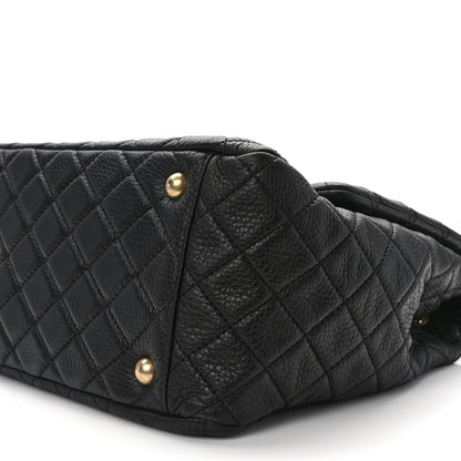 Chanel Calfskin Quilted XXL Travel Flap Bag Black 9 of 13