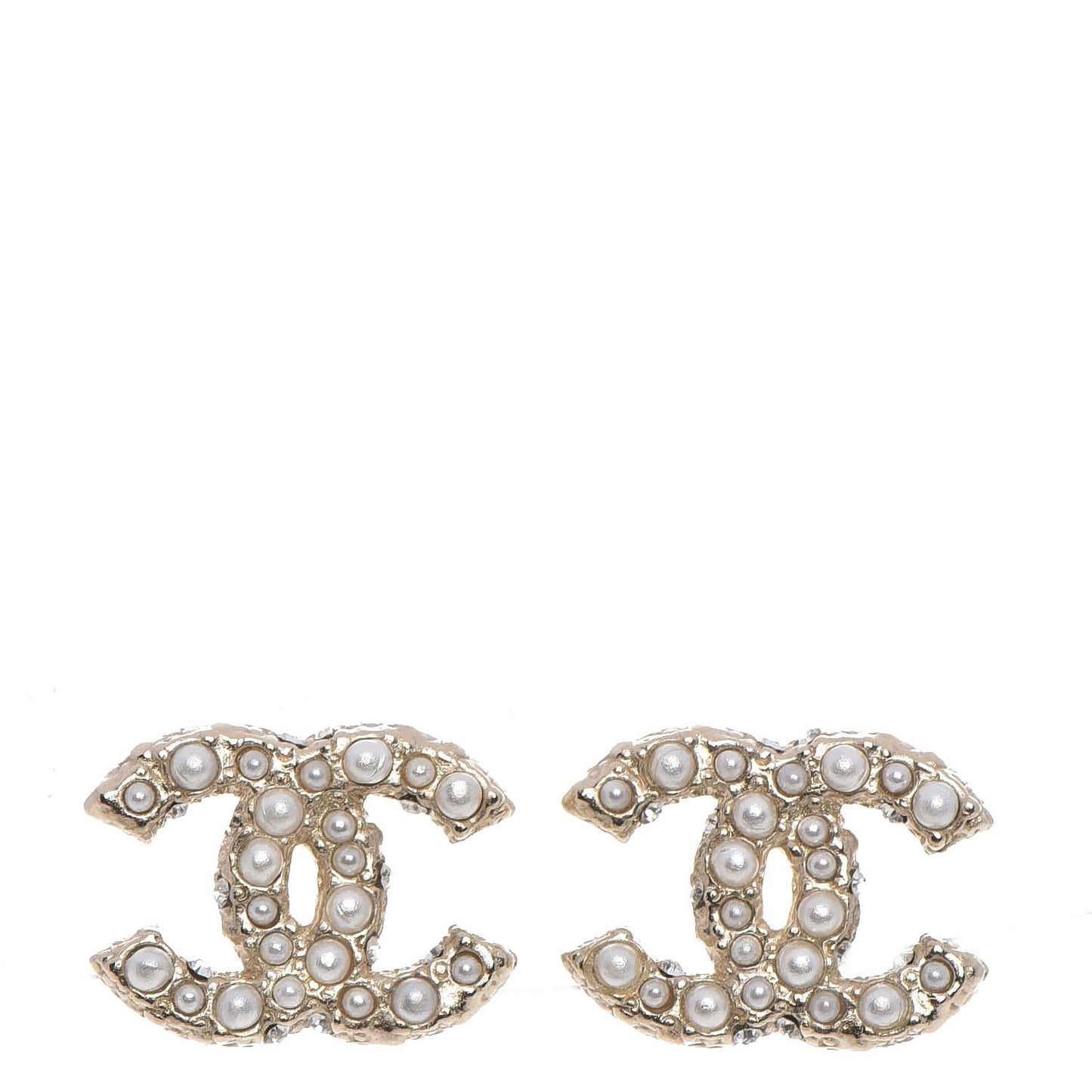 Pearl CC Earrings Light Gold