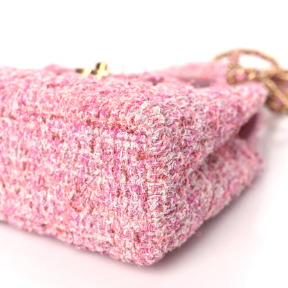 Chanel Tweed Quilted Nano Kelly Shopper Pink 10 of 11