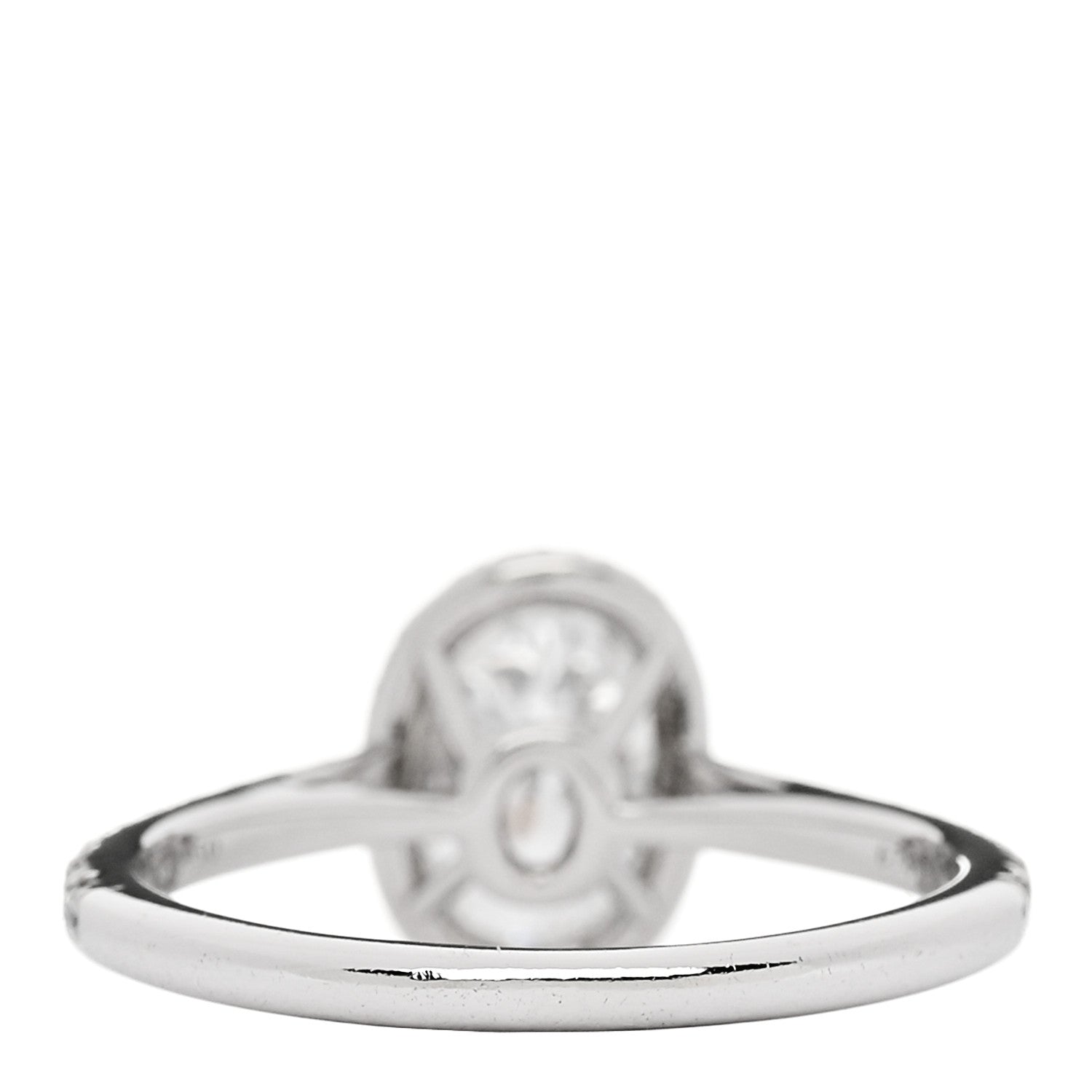 Tiffany Platinum Diamond 1.09ct Soleste Oval Cut Halo Engagement Ring 50 5.25 4 of 7