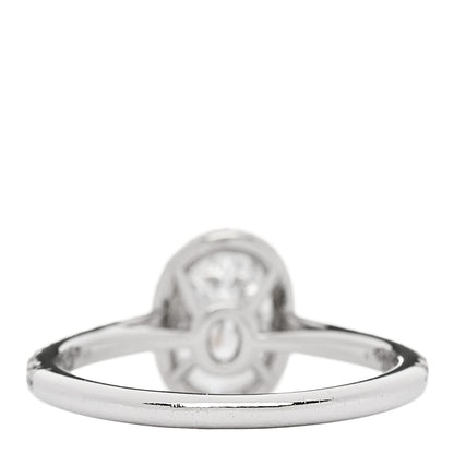 Tiffany Platinum Diamond 1.09ct Soleste Oval Cut Halo Engagement Ring 50 5.25 4 of 7